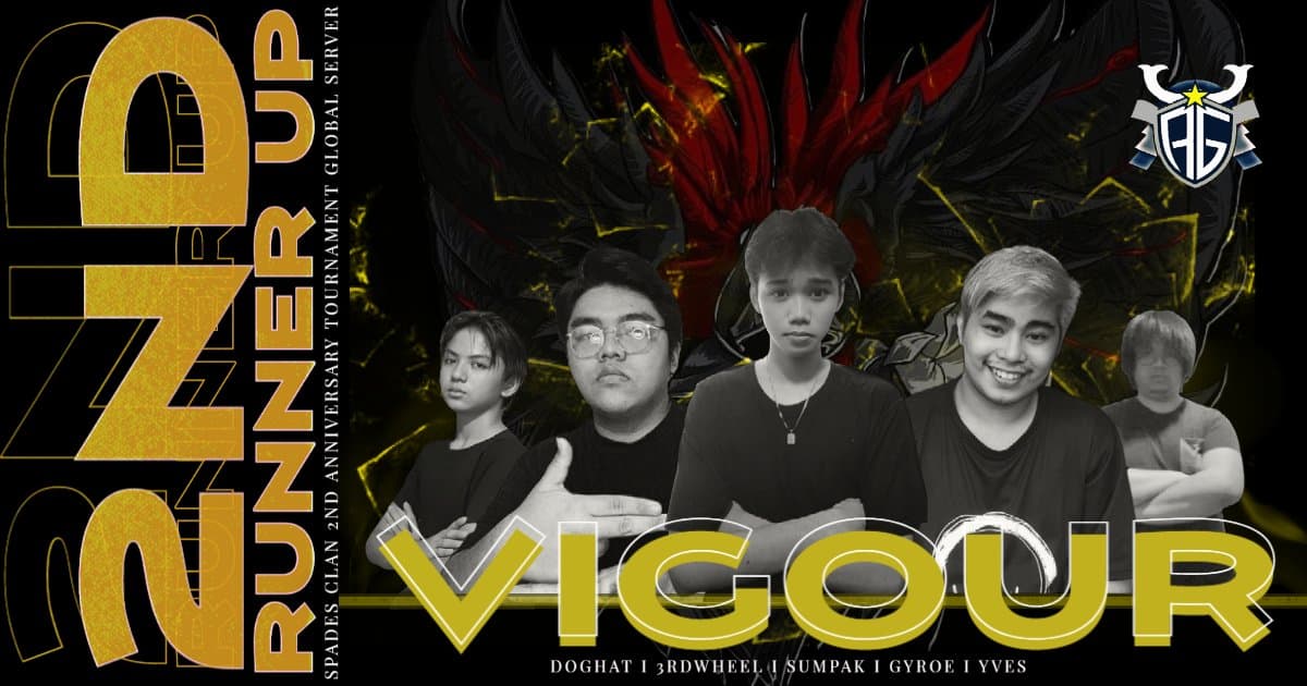 Spades Clan Call of Duty Mobile 2nd Year Anniversary - 2nd Runner up spot for ASG Vigour